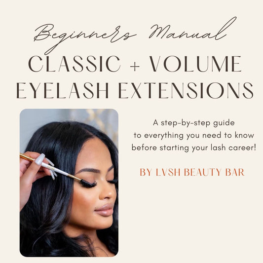 Beginners Manual- Classic + Volume Eyelash Extensions Training (Ebook)